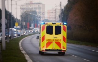 Ambulance car of emergency medical service