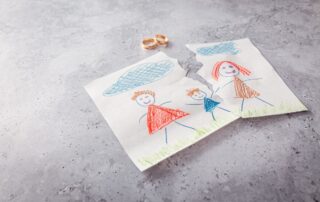 Concept of divorce, betrayal, separation and disintegration of family