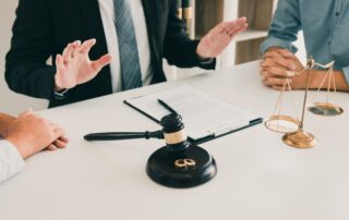 Lawyer is telling him to calm down as the sweetheart clients are going to file for divorce at the pr