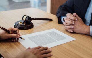 Marriage divorce on Judge gavel deciding