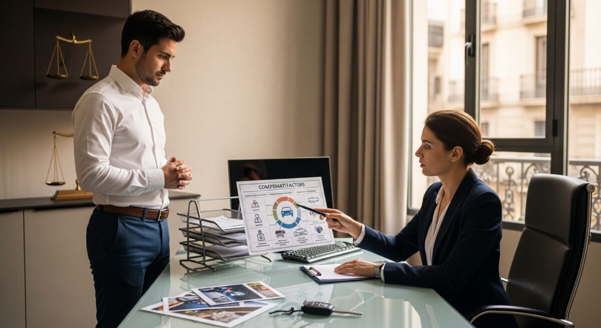 Acuerdo promedio por accidente de tráfico: factores clave y compensación