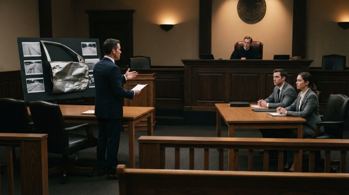 what happens if car accident case goes to trial